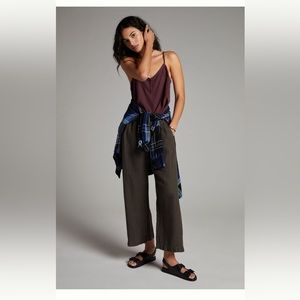 Velvet by Graham & Spenser Lola linen pants in Caviar